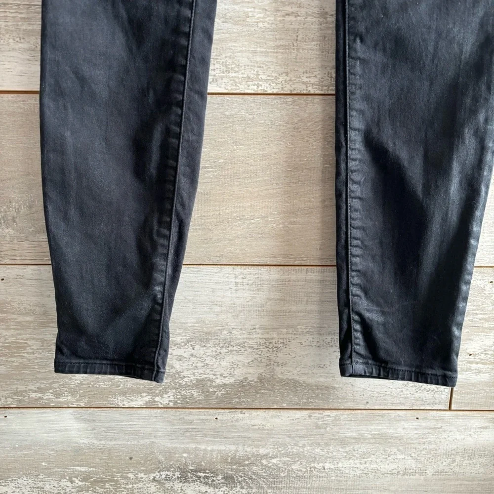 FRAME - Le High Skinny Coated Noir Coated Jeans